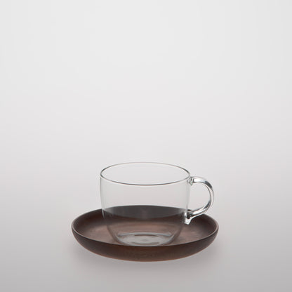 Glass Coffee Cup & Saucer Set